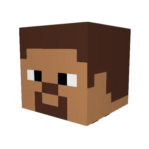 Greensideup Minecraft avatar head, 3D render