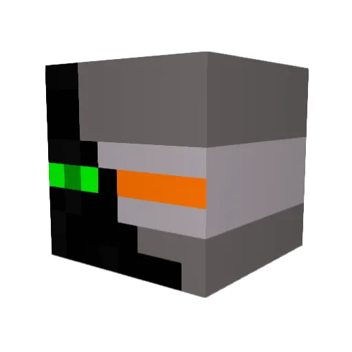 Greenskull Minecraft avatar head, 3D render