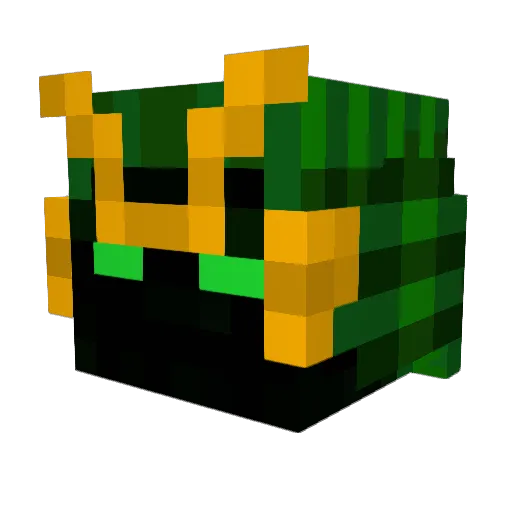 Greensnackx1 Minecraft avatar head, 3D render