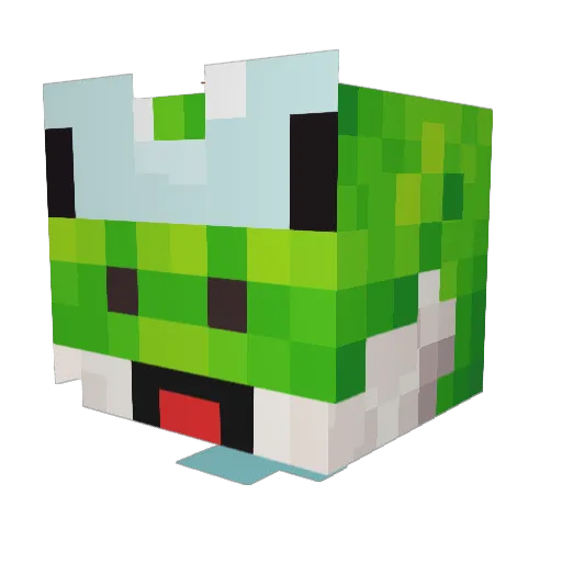 Greensthename Minecraft avatar head, 3D render