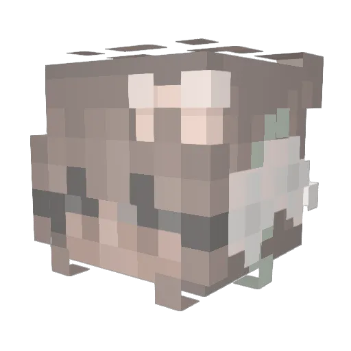 GreenteaSequoia Minecraft avatar head, 3D render