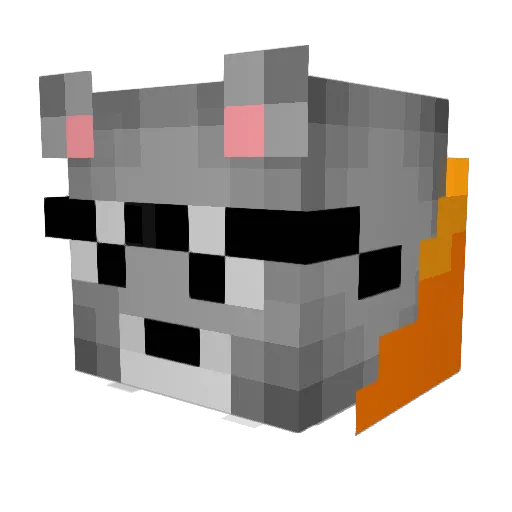 Greenthulu Minecraft avatar head, 3D render