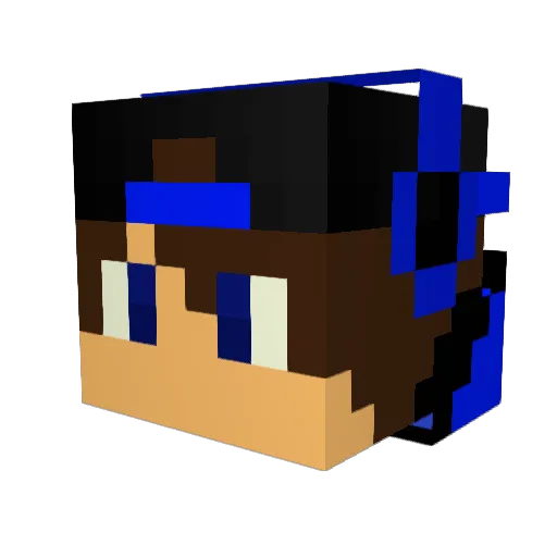 Greenwold Minecraft avatar head, 3D render
