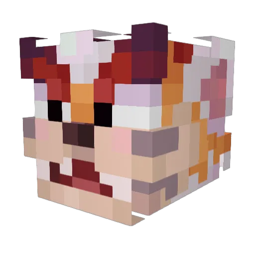 GreerBeer Minecraft avatar head, 3D render