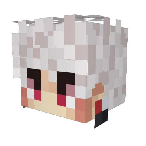 Greetane Minecraft avatar head, 3D render