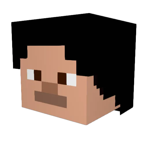 Greeze01 Minecraft avatar head, 3D render