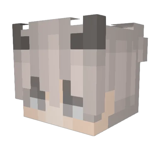 Greezxy Minecraft avatar head, 3D render