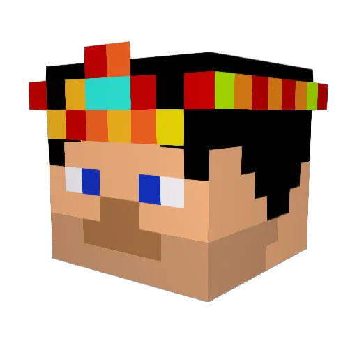 Grefant Minecraft avatar head, 3D render