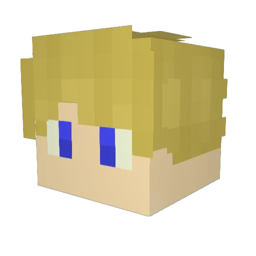 Grefr Minecraft avatar head, 3D render