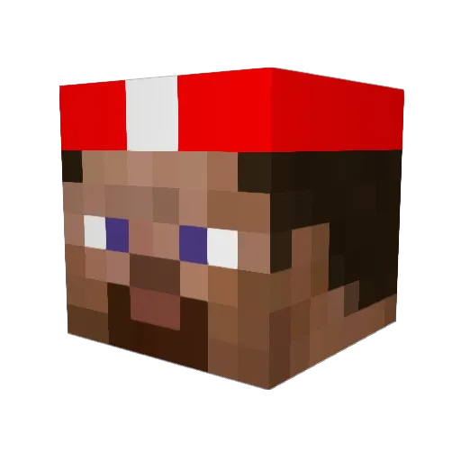 Greg30d Minecraft avatar head, 3D render