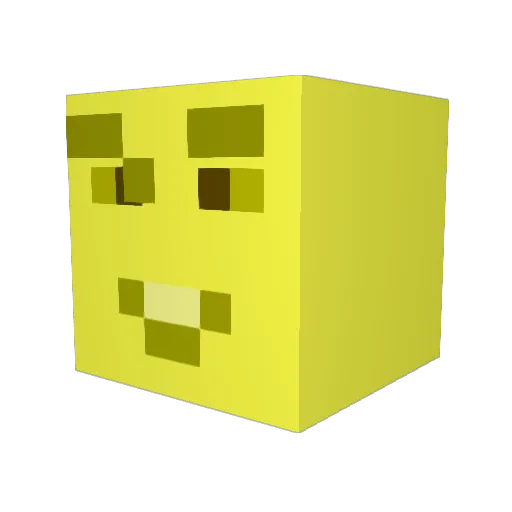 GregBoxin Minecraft avatar head, 3D render