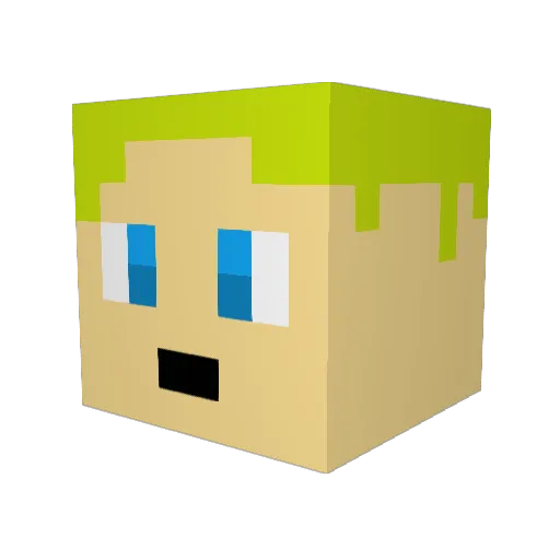 GregTheRockstar Minecraft avatar head, 3D render