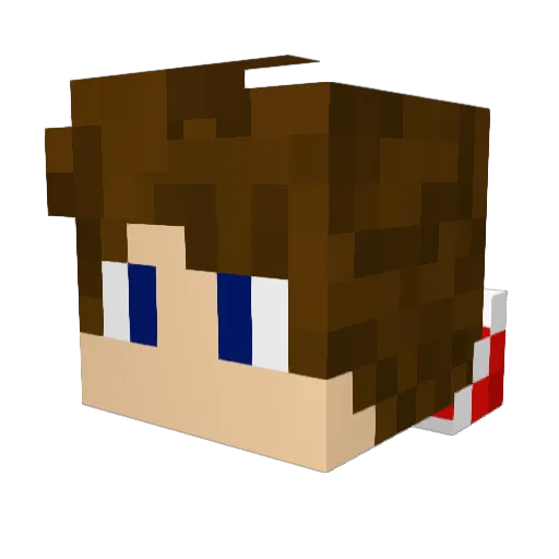 GregZockerLP Minecraft avatar head, 3D render