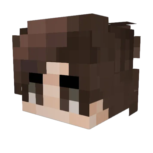 Gregflo Minecraft avatar head, 3D render