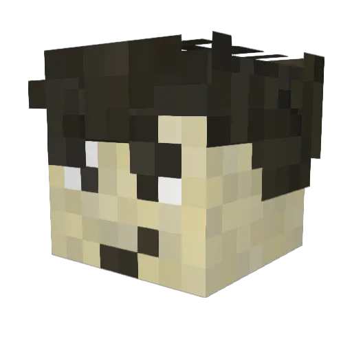 GreggyBuild Minecraft avatar head, 3D render
