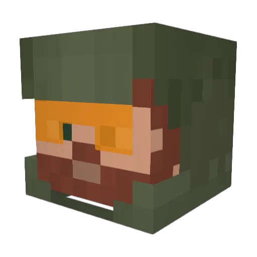 GreggyTaurus Minecraft avatar head, 3D render