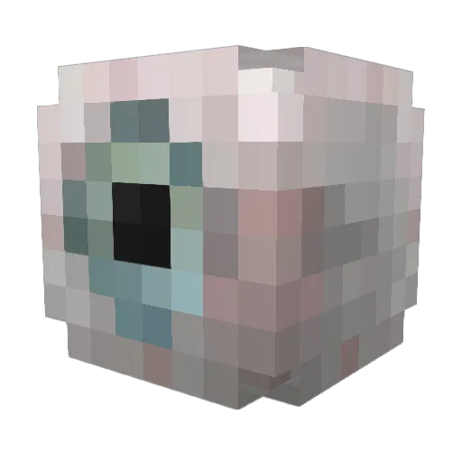 Greglet Minecraft avatar head, 3D render