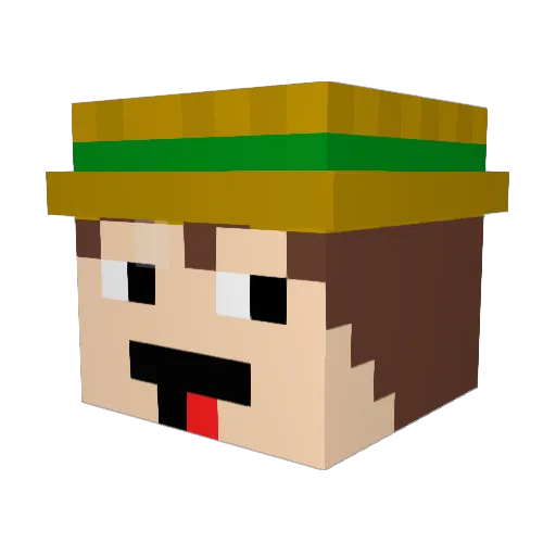 Gregore543 Minecraft avatar head, 3D render