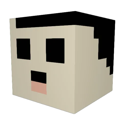 Gregoriah Minecraft avatar head, 3D render