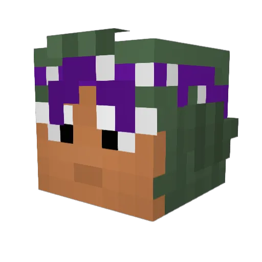 GregoryPual Minecraft avatar head, 3D render