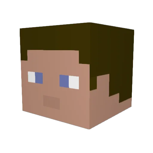 Greifling_ Minecraft avatar head, 3D render
