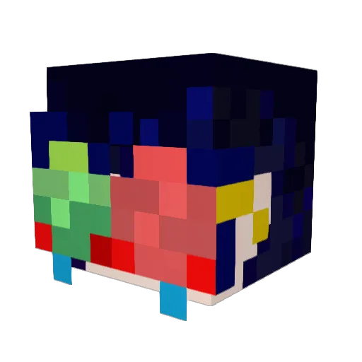 Greiinn Minecraft avatar head, 3D render