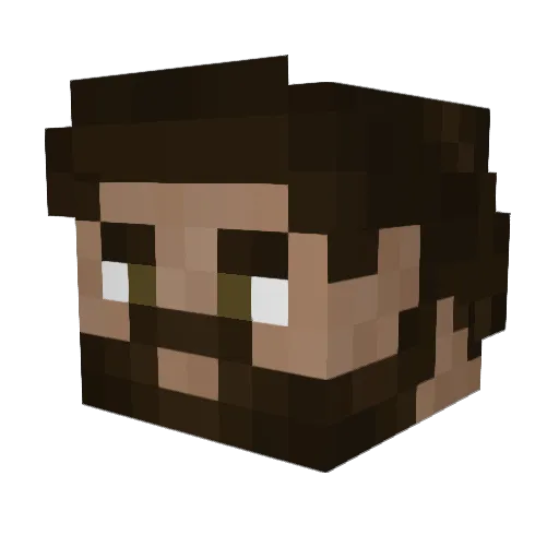 Greindex Minecraft avatar head, 3D render