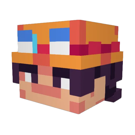 Grekersu Minecraft avatar head, 3D render