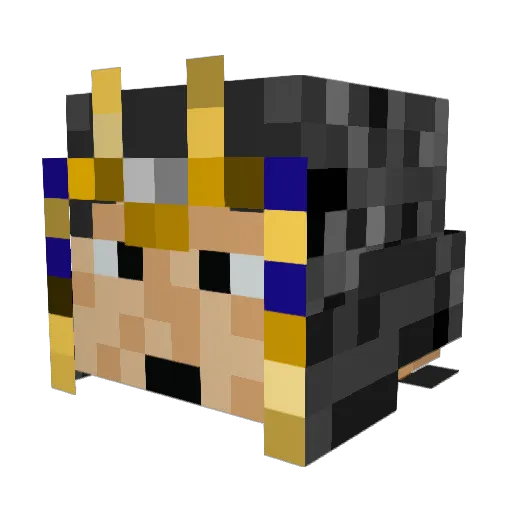 Grelzer Minecraft avatar head, 3D render
