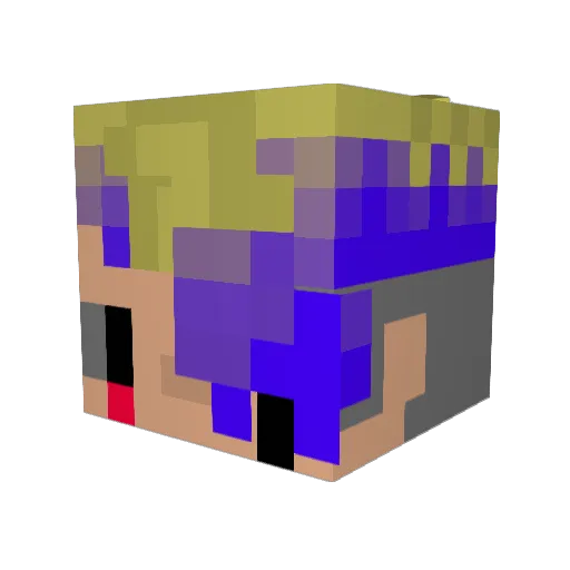 GremX_Xcorrupt Minecraft avatar head, 3D render