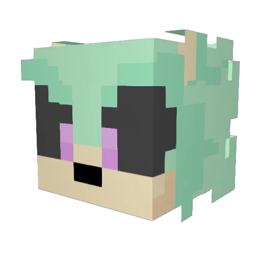 Gremasaky Minecraft avatar head, 3D render