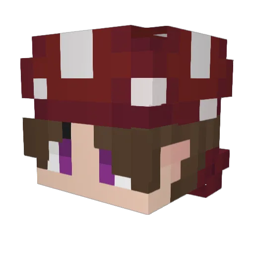 GremlinRam Minecraft avatar head, 3D render