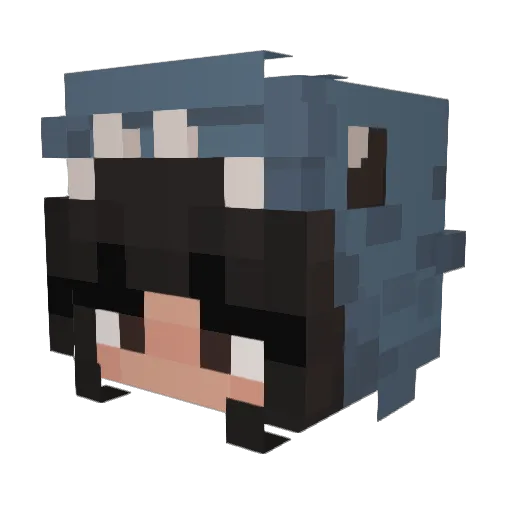 GremlinWawa Minecraft avatar head, 3D render