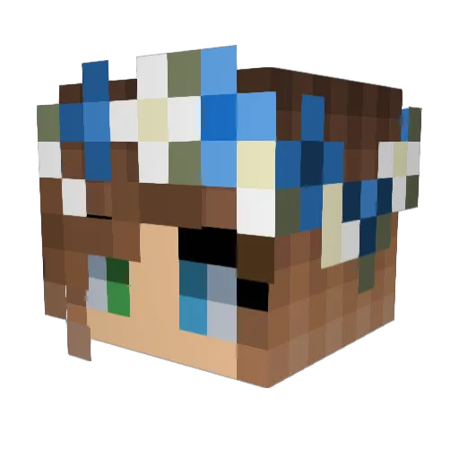 Gremlin_Cat Minecraft avatar head, 3D render
