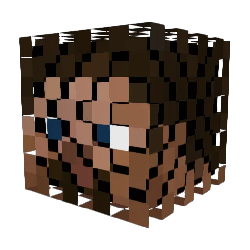 Gremlinos_ Minecraft avatar head, 3D render