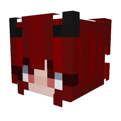 GremoryKing Minecraft avatar head, 3D render