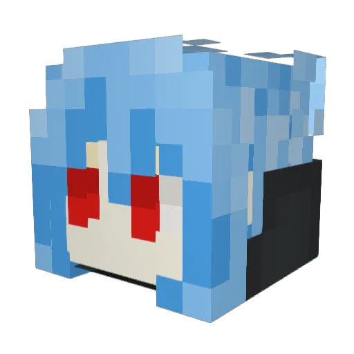 Gremuru Minecraft avatar head, 3D render