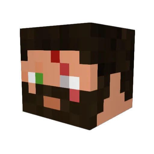 GrenPeter04 Minecraft avatar head, 3D render