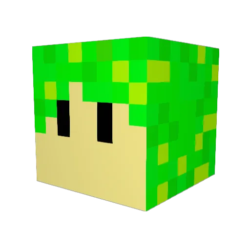 GrenTbtr Minecraft avatar head, 3D render