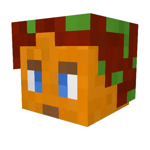 Grenadim Minecraft avatar head, 3D render