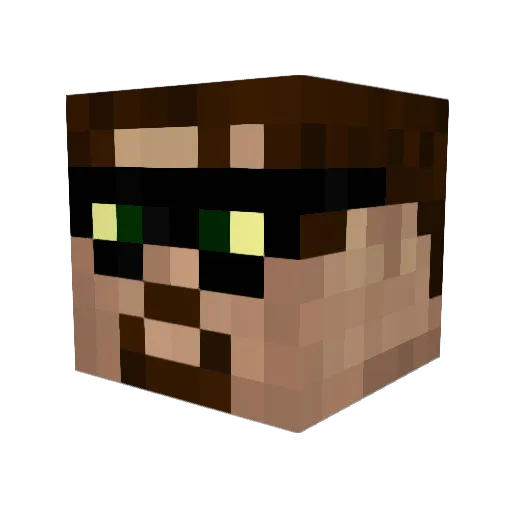 Grenchorne Minecraft avatar head, 3D render