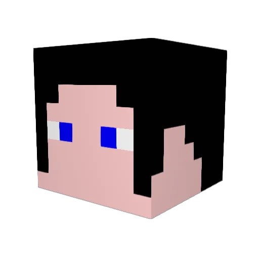 Grendew Minecraft avatar head, 3D render