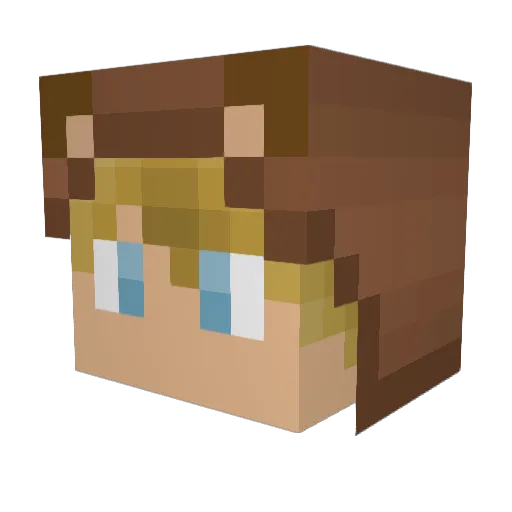 GreneFusion Minecraft avatar head, 3D render