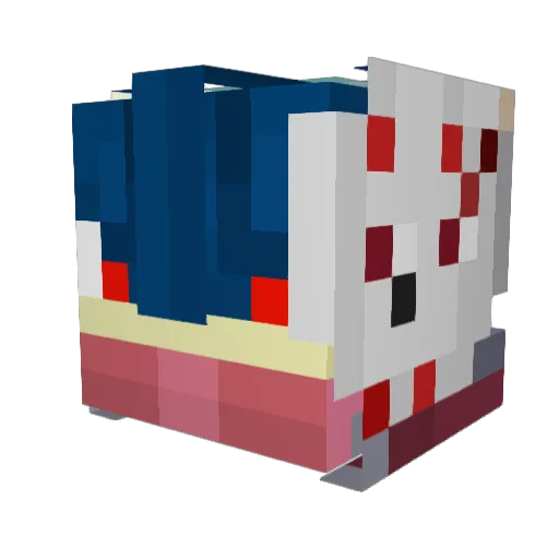 Greninja2020 Minecraft avatar head, 3D render