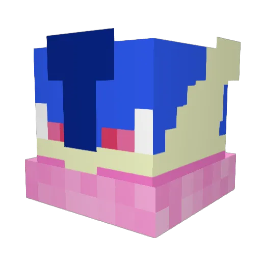 Greninja7 Minecraft avatar head, 3D render