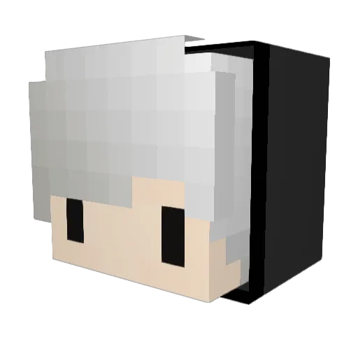 Greninja________ Minecraft avatar head, 3D render