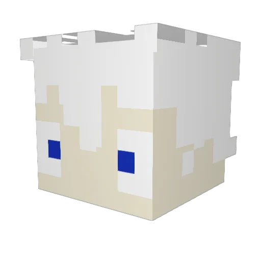 Greshko Minecraft avatar head, 3D render