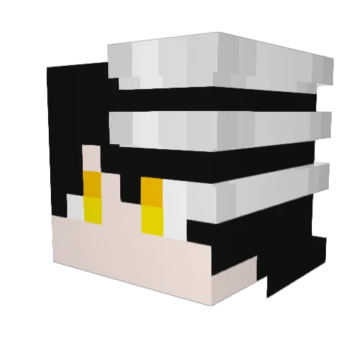 Gresn Minecraft avatar head, 3D render