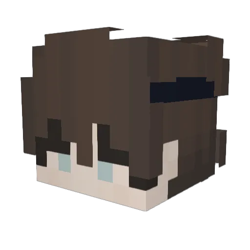 Gressek Minecraft avatar head, 3D render
