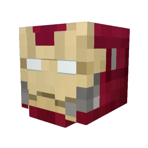 Gressor Minecraft avatar head, 3D render